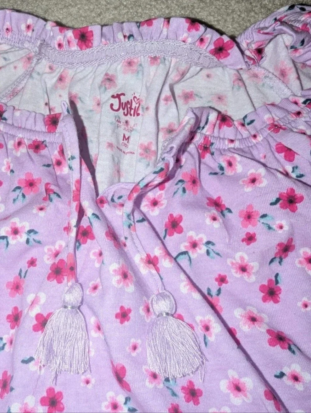 Nwt justice M/10 floral top